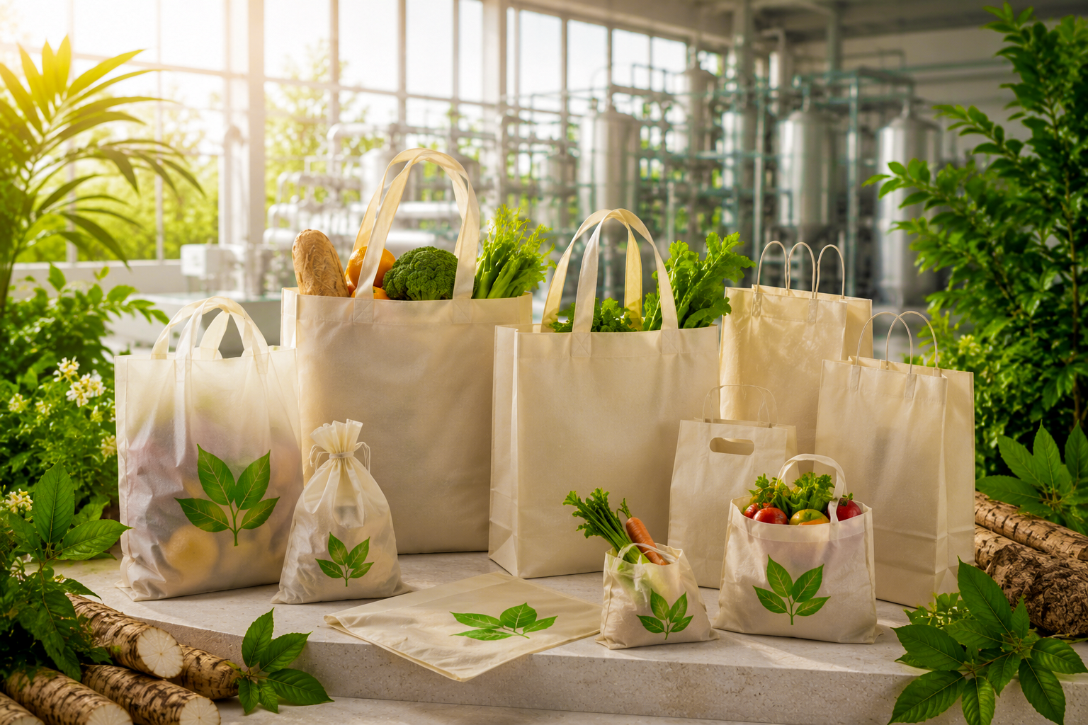 Compostable carry bags